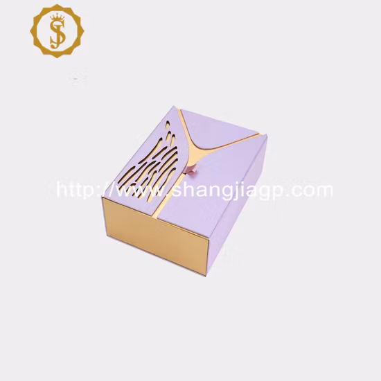 Caja de empaquetado de la caja de regalo de la cartulina del papel rígido cuadrado vacío de la tapa y de la base del logotipo al por mayor