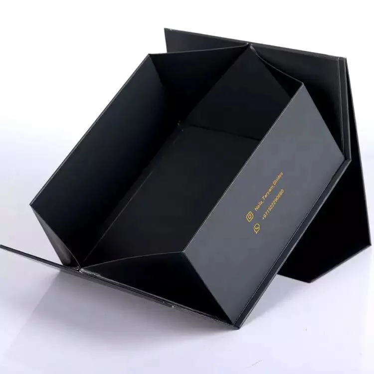 Custom Luxury Big Collapsible Wedding Dress Packaging Magnetic Closure Gift Paper Box