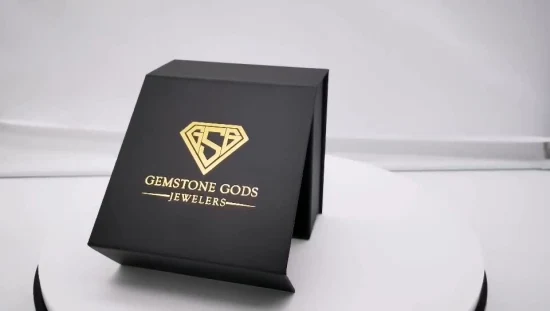 Caja de embalaje de papel de regalo de color de transporte de cartón de envío negro de lujo personalizado al por mayor para la entrega