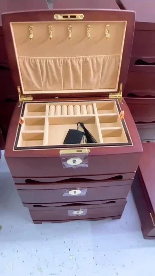 Caja de regalo de exhibición de embalaje de reloj de pulsera de madera de pintura de piano de gama alta 2023
