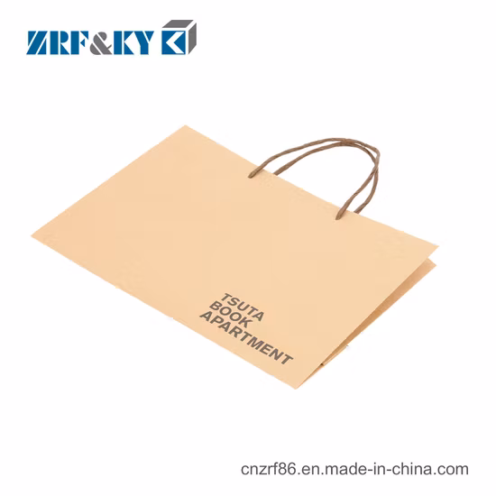 Personalizado Ecológico/Promocional/Reciclado Logotipo impreso Marrón/Blanco/Negro Papel Kraft Compras/Deportes/Alimentos/Cosméticos/Ropa/Bolsa de papel de regalo