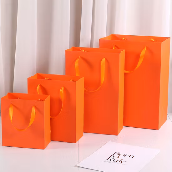 Bolsa de regalo de compras de impresión de papel cosmético de alta calidad personalizada
