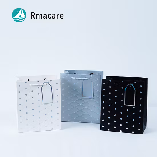 Bolsa de regalo de papel personalizado de venta caliente con arco