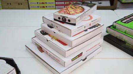 Tamaños personalizados 12 14 18 ' Pulgadas Entrega Embalaje de alimentos Pizza Cajas de pizza de papel corrugado
